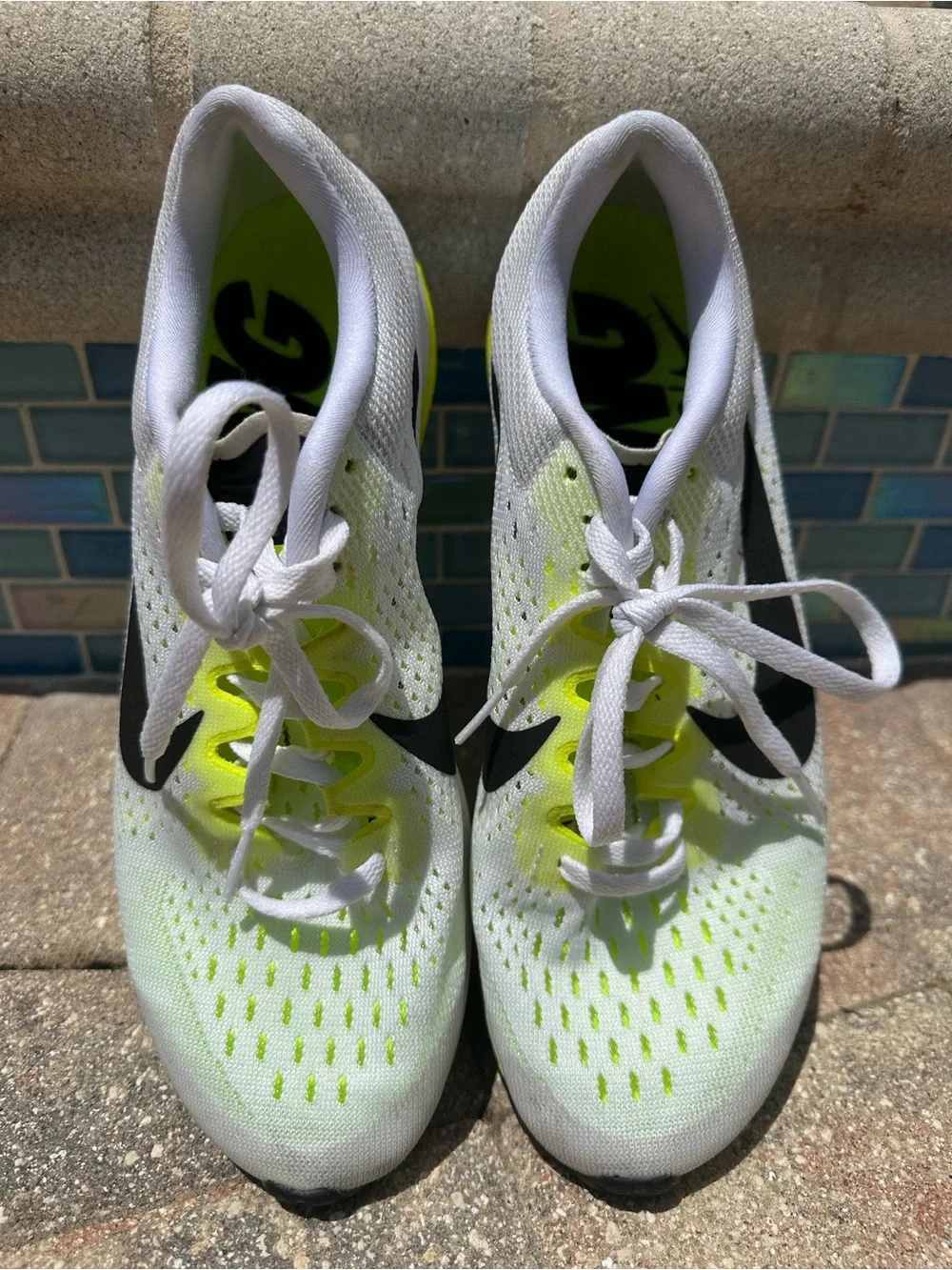 Nike Zoom Streak 6 Women’s Running Shoes (White/Black-Volt)